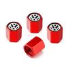 New New 4pcs Car Wheel Tires Valve Caps Tyre Dust Covers For Volkswagen GTI Passat Touareg Tiguan Golf Bora Jetta CC Beetle P