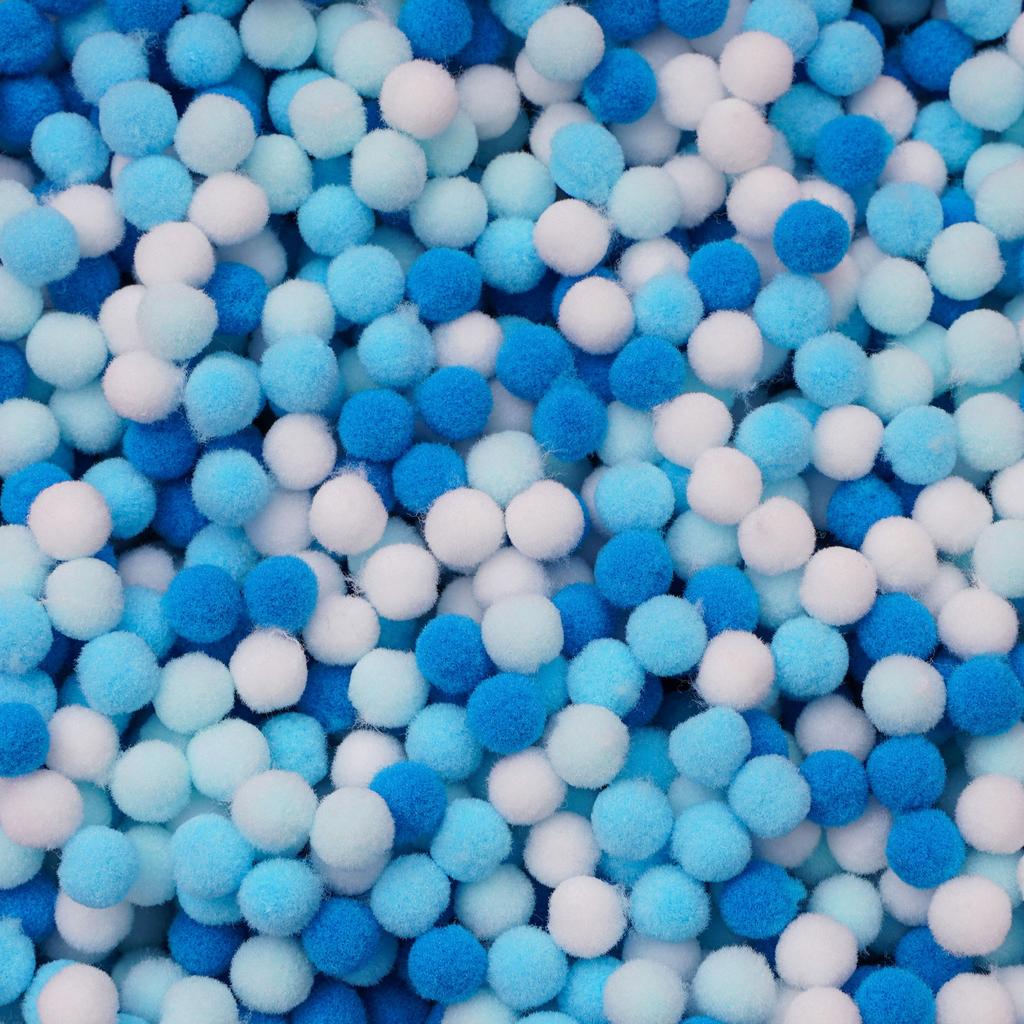 20-200 Stück Bunte Pompon-Plüschbälle Gemischte Farbe Kreatives Kinder-Handarbeitsmaterial Glitzer-Schaumstoffball DIY Bastelbedarf