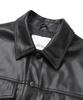 Connect Kinloch [Synthetic Leather] Pocket Trucker Jacket (Black)
