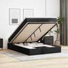 VidaXL Ottoman Bed Frame with Mattress Black 140x190 Cm Faux Leather, Bed Frame, Upholstered Bed Frame, Bed Frame 3311036