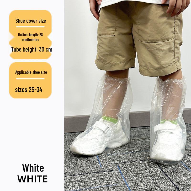 Waterproof Non-Slip High-Top Rain Shoe Covers for Men, Women, and Kids – Thick and Transparent for Rainy Days.