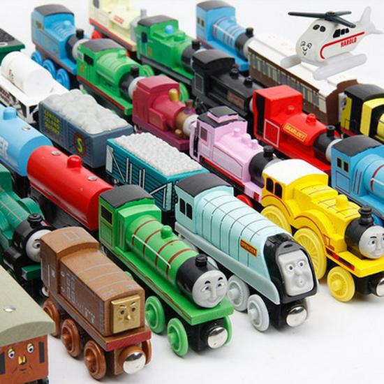 58-Piece Wooden Magnetic Train Track Set for Children Ages 1-5