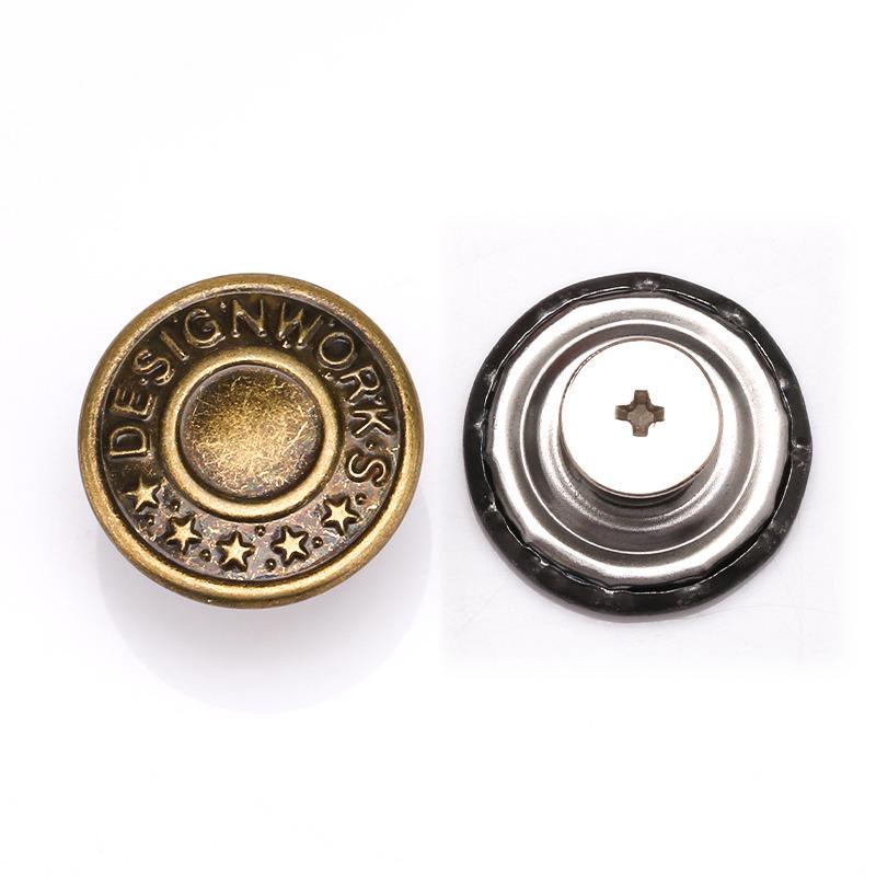 Adjustable No-Sew Metal Buttons for Denim, Removable Waist-Tightening Magic Button
