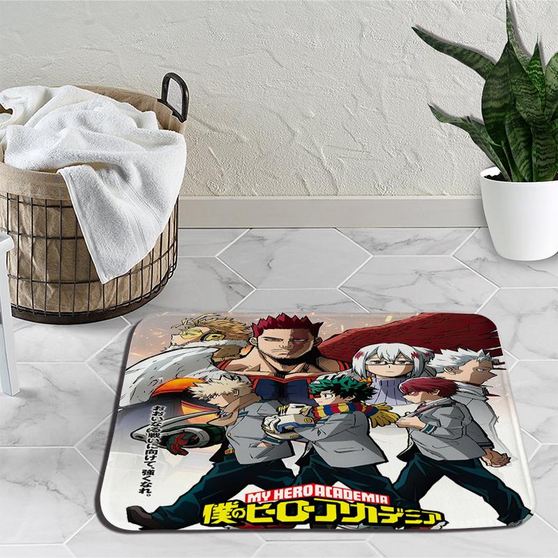 Amime meu herói academia tapetes deku midoriya izuku bakugou tapete dos desenhos animados quarto sala de estar macio antiderrapante área