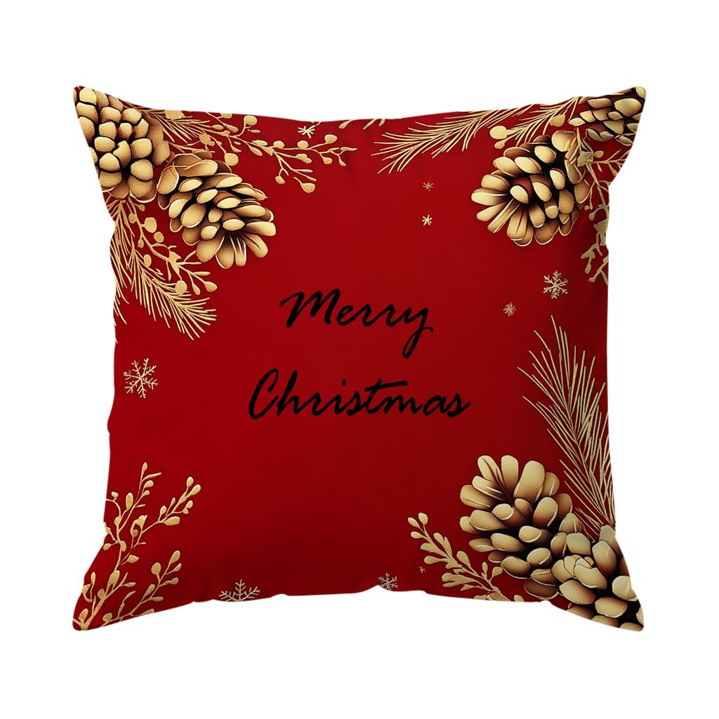 Christmas Tree Cushion Pillowcase Printed Polyester 45X45Cm Throw Pillowcover Decorative Sofa Cushion Pillowslip Home Decor