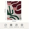 Extra Large Botanical Forest Blanket 60x80 Inch - Vibrant Red & Green Leaf Pattern, Super Soft Cozy Throw for Sofa, Camping