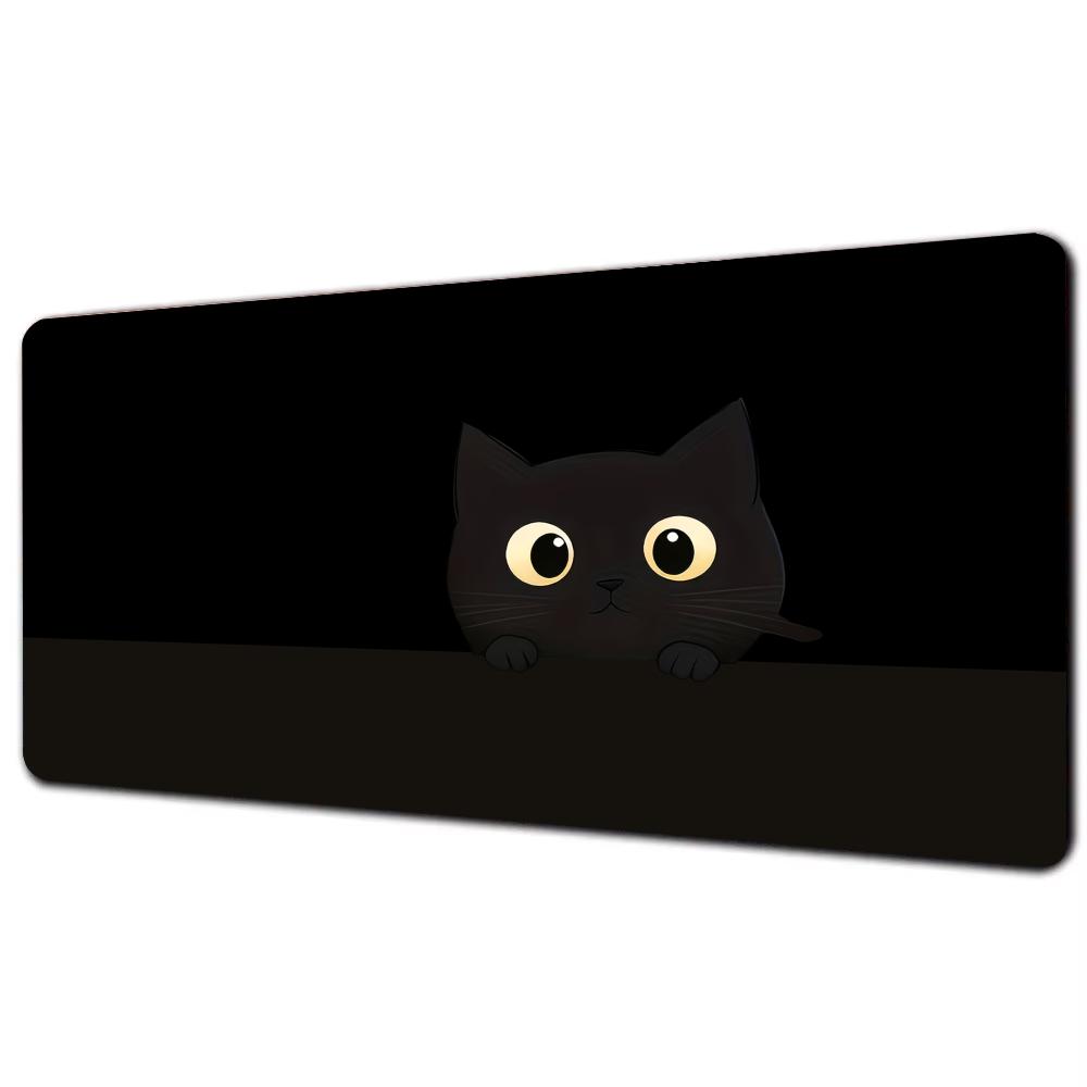 Kawaii black cats Mouse Pad Mousepad Large Abstract Mouse Pad Gaming Deskmat With Lockedge Office Nonslip Carpet