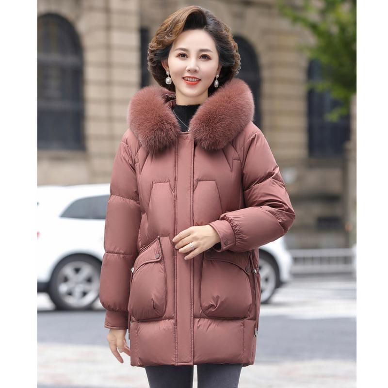 Mom Winter Down Jacket Small Middle-aged and Old Women's Clothing Large Size Cold-proof Cotton-padded Jacket Warm Jacket