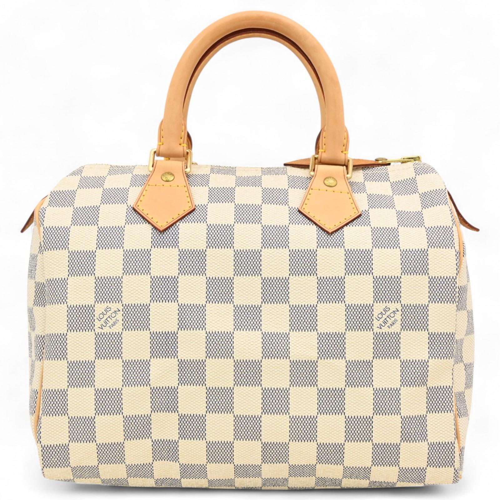 

Оригінал LOUIS VUITTON Damier Azur Speedy 25 Сумка Бостон з білого полотна для жінок lv66102hh