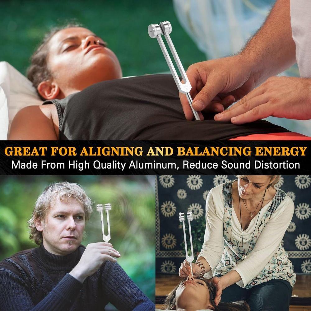 NY 128 Hz Frekvens 128Hz Stämgafflar Energiläkning Massage Reflexhammare Aluminiumlegering Sensorisk Stämgaffel Yoga