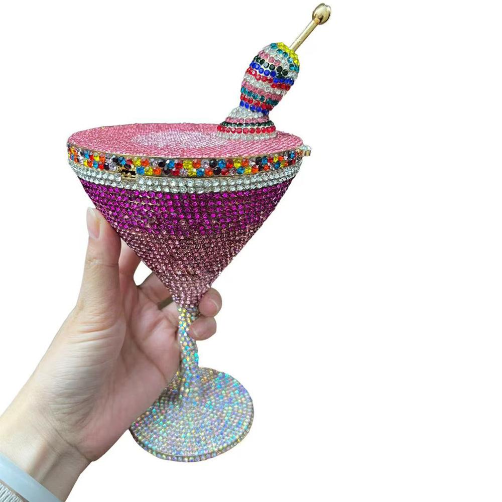 Новая Вечерняя Сумка-Клатч Martini Diamond WHTUOHENG Хрустальные Клатчи Женский Вечерний Клатч Формальные Сумки на Вечер Клатчи со Стразами Сумки на Руку