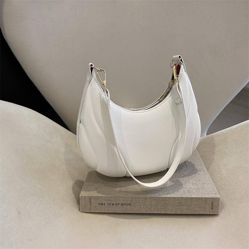 Sac pour FEMME en Polyuréthane Couleur Pure à Épaule Unique Sac à Chaîne Tendance Sac Bandoulière Sac Sous-Bras