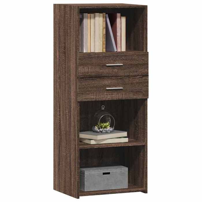 VidaXL Buffet haut chêne marron 50x42,5x124 cm bois d'ingénierie, buffet, placard, armoire latérale, armoire, armoire de 846179