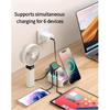 8 in 1 Magnetic Wireless Charger Retractable USB-C Cable RGB Ambient Light Alarm Clock Multi-Device Desk Station