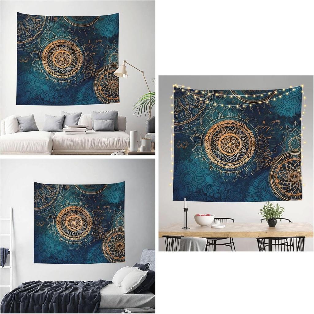 Hanging for Living Room Starry Sky Mandala1 Tapestry Modern Wall Art Wall Blanket Aesthetic Tapestrys Indoor Outdoor Tapestries