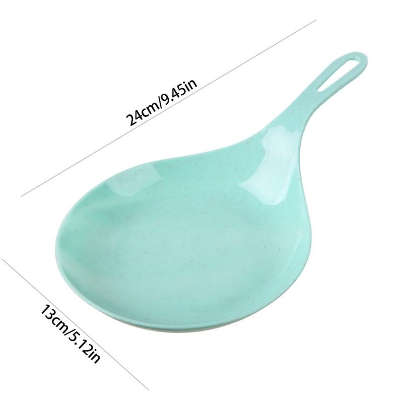 2Pcs Appetizer Eating Tray Handheld Dish Fried Chicken Snacks Plate Large Spoon Tray Fruit Dessert Cake Platter Easy Use