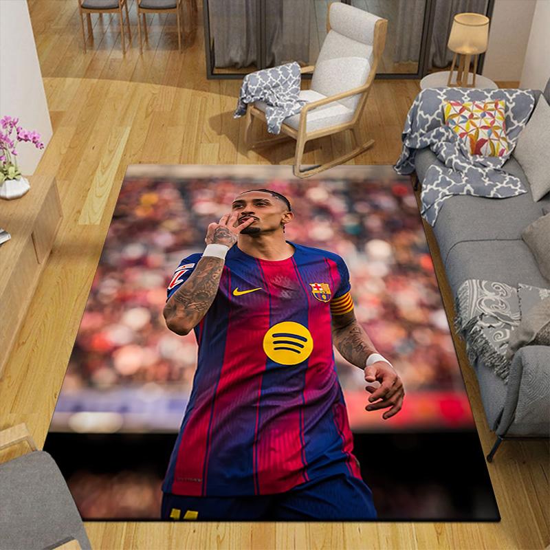 1pc Moroccan Football Star Rug, Office Carpet Indoor Outdoor Entrance Doormat, Non-Slip Soft And Comfortable, Living Room. DT707074