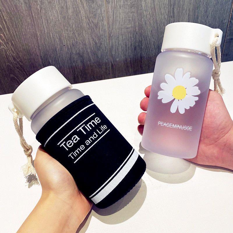Daisy Frosted Transparent Flower Cups - Portable, Stylish Gift for Men, Women, and Students