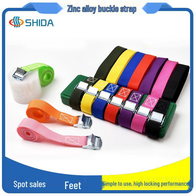 Zinc Alloy Buckle Tie-Down Strap for Luggage, Quilt, Mattress, and Cargo
