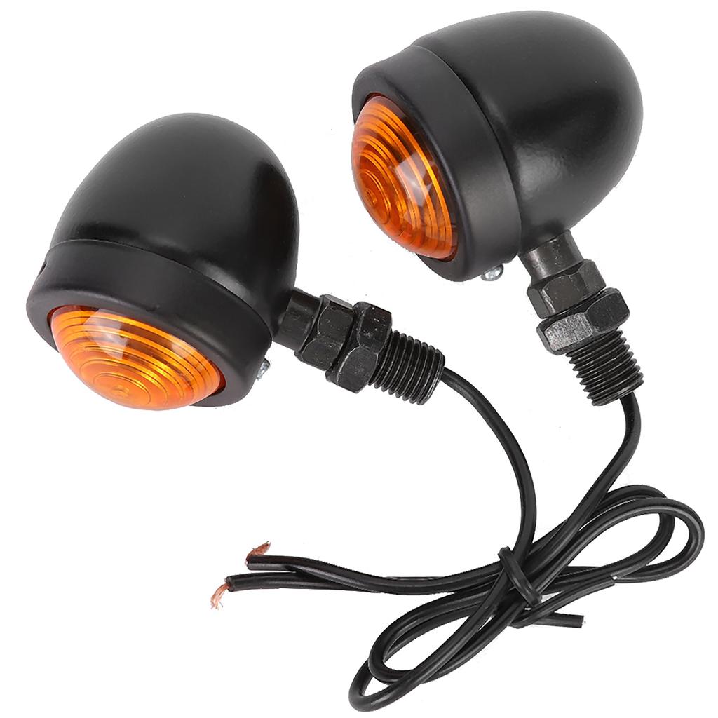 Pair of Turn Signal Indicator Light Black Yellow Steering Lamp Fits for Honda(Small Size)