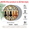 2D Flat, 1pc Retro Round Aluminum Cat Lover Logo - Rustic Wall Art with "Yes, I Really Need All These Cats" Design, Home, Bar, Cafe, And Garage Decor