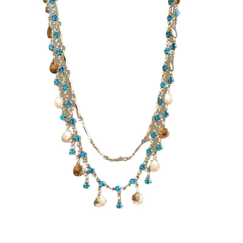 Pure Desire Ceiling Shining Zircon Light Luxury Collarbone Chain Necklace Female Tide Exquisite Temperament Versatile Neck Chain Jewelry