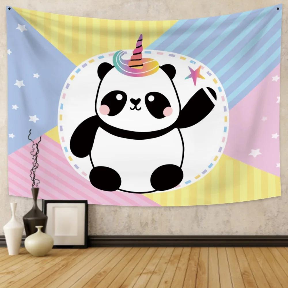 Китайский панда милый декоративный гобелен домашний декор стены офис гостиная гобелен — фото 5