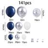 Balloon Garland Arch Kit Royal Blue Metallic Silver White Balloons For Birthday Wedding Graduation Party Decoration