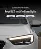17-19 Buick Regal LED Bi-Xenon Lens Headlight Assembly with Turn Signal and Corner Light for Car Modification