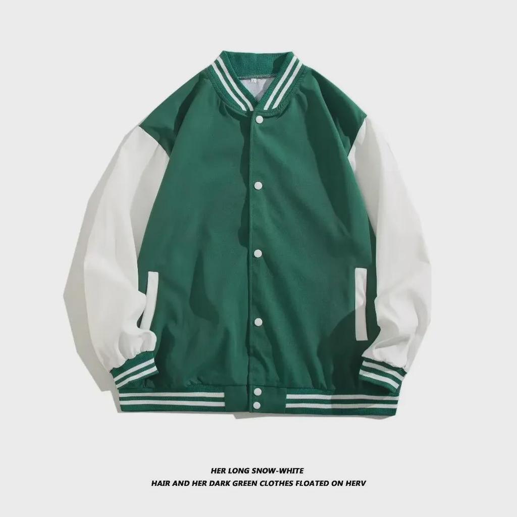 Men's Autumn Korean-Style Loose Stitching Contrast Color Baseball Jacket - Hong Kong Brand Casual Versatile Jacket