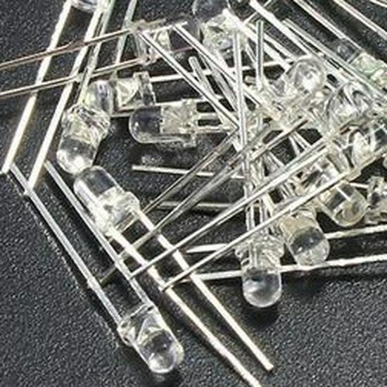 3mm & 5mm Multicolor LED Diode Pack: Red, Green, Yellow, Blue, White - Straight Plug Lamp Beads Components.