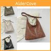 Casual Chic Large Capacity Shoulder Bag For Women Stylish Tote Vintage Design Available In Black Beige Green And Brown