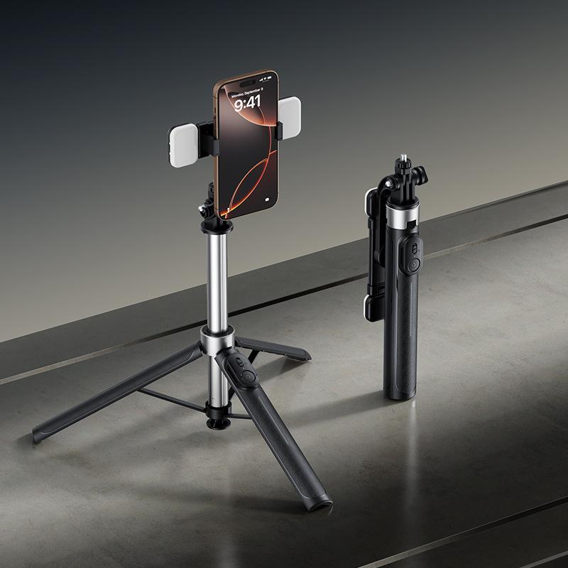 X2 Auto Unfolding Portable Selfie Stick with Tripod Stand and Bluetooth Remote Perfect for Live Streaming and Vlogging