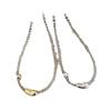 Simple High-End Transparent Beaded Necklace Women'S Unique Retro Light Luxury Elegant Temperament Versatile Neck Chain Collarbone Chain