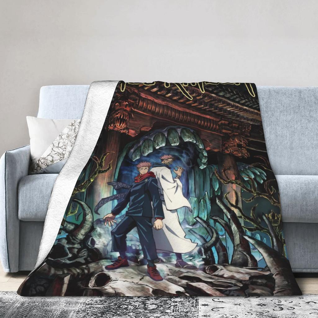 Jujutsu Kaisen Plush Blanket Kids  Flannel Bedding Throws For Couch Chair Soft Warm Customized Quality Bedspread Birthday Gift