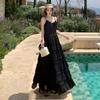 French temperament V-neck waist cake suspender dress holiday wear birthday dress dress year summer