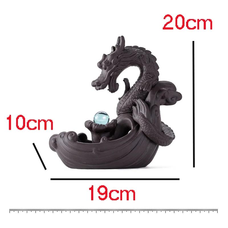 Big Size Backflow Incense Burner Dragon Ceramics incense holderfor Home Decor Ornaments In Safe Packing Dropshipping sandalwood
