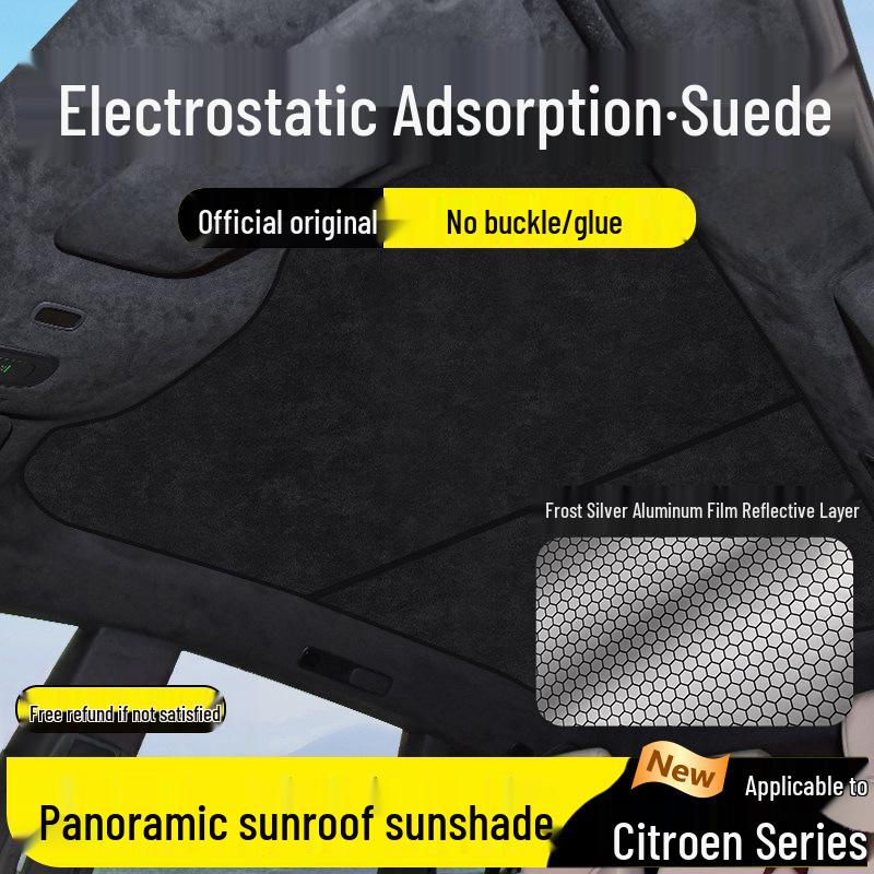 Static Adsorption Sunshade for Citroen AMI, DS5, C4-Picasso & Tianyi Sunroofs - Heat Insulation Sun Protection