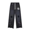 Roughplay Streetwear Pants Mens Loose Fit Distressed Washed Drawstring Trousers