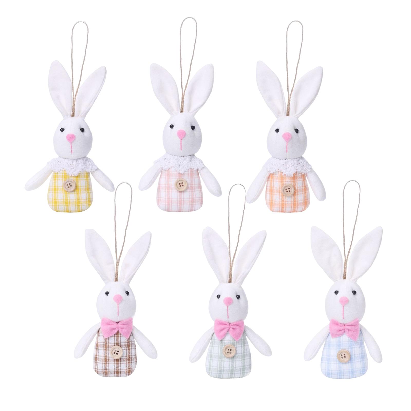 

1 Pack 6pcs Plush Toys, Cute Bunny Dolls, Comfort Toys, Children s Gifts One Size