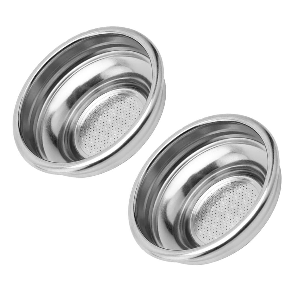 2pcs Stainless Steel Coffee Filter Basket 51/58mm Bottomless Design for Single Cup Brewing Reusable and Durable
