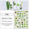 Fruit Pattern 3D Self-Adhesive Nail Stickers: Lemon, Strawberry, Peach Designs