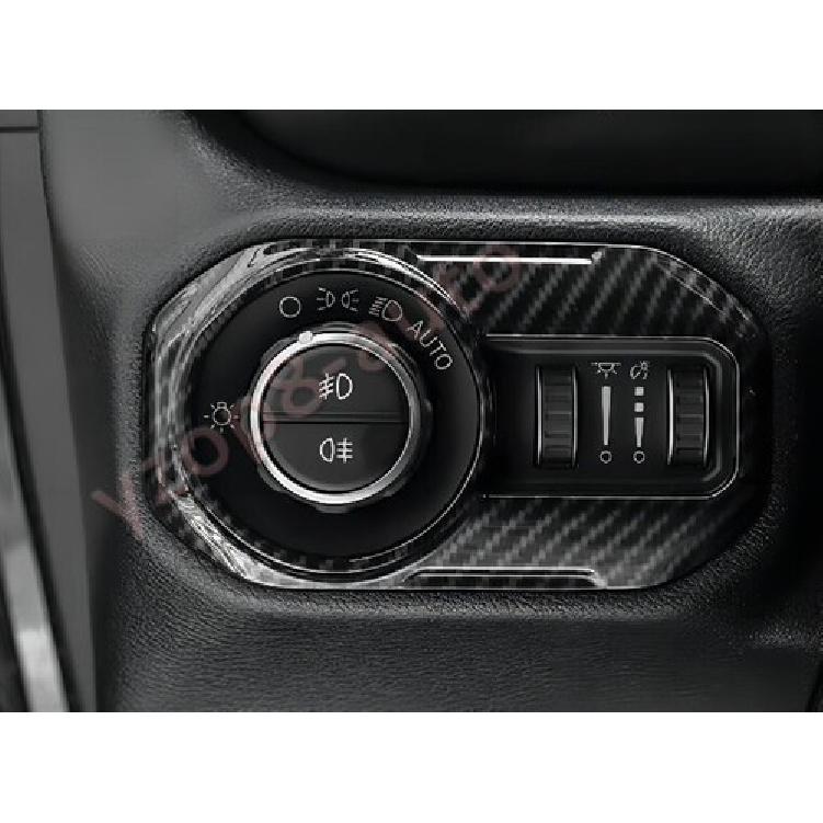 For Jeep Gladiator 20-23 Carbon Fiber Look Function Control Button Frame Trim