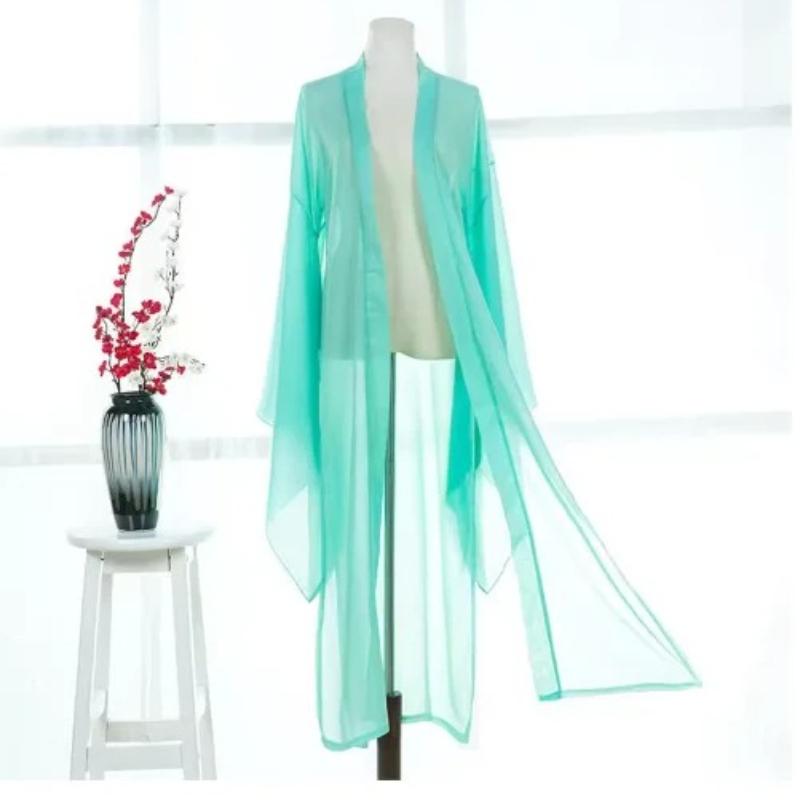 

Summer Women Long Chiffon Cardigan Sunscreen Three Quarter Sleeve Black Blue White Fashion Thin Cardigan One Size синій