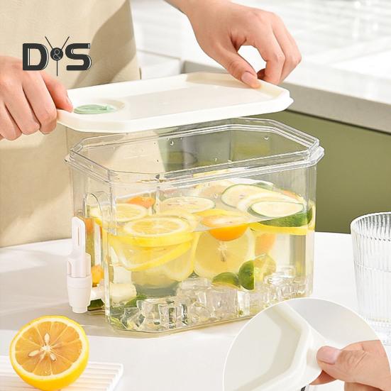 Drink Dispenser with Spigot 3.5L Cold Water Pitcher Beverage Liquid Drink Container for Fridge Lemonade Stand Juice Jug