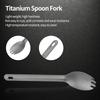 3 Pcs/Set Wear Resisting Titanium Spork Lightweight Titanium Spoon  Office Settings
