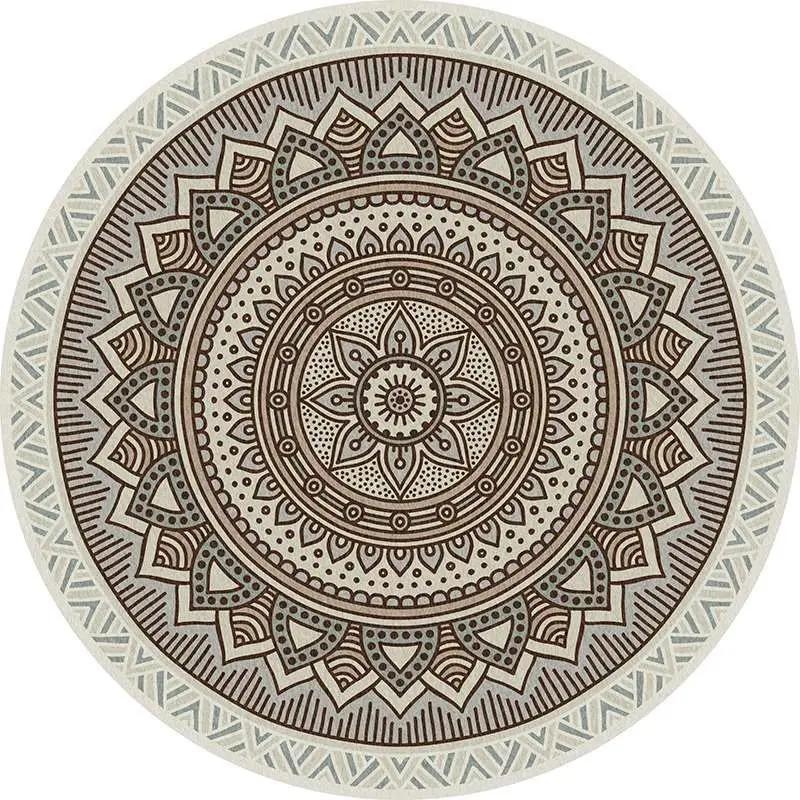 American Ethnic Bohemian Round Carpet Living Room Bedroom Decorate Coffee Table Rug Hanging Basket Computer Swivel Chair Mat