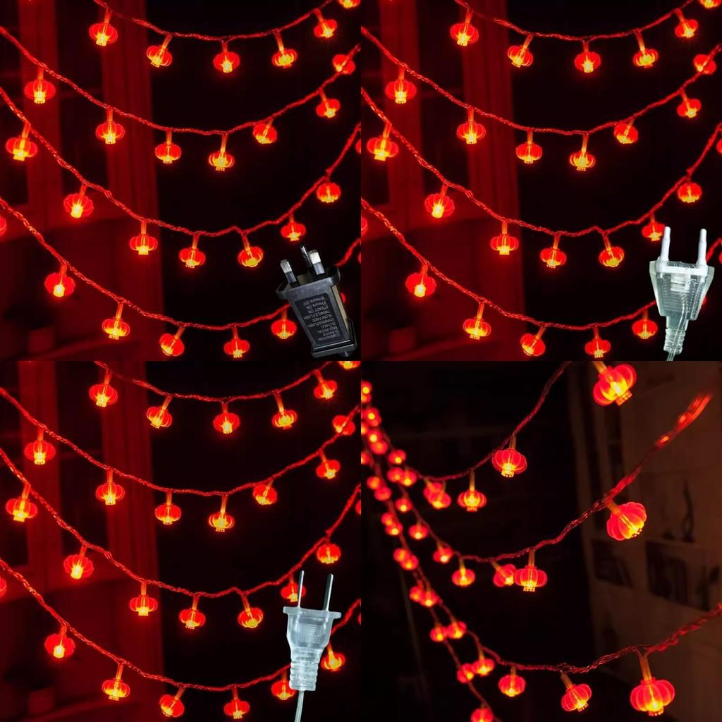 Lucky Character Led String Lights Home Decoration Small Red Lanterns For Holiday