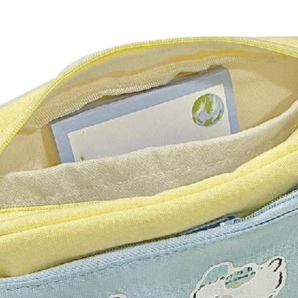 Large Pencil Case Multipurpose Cute High Capacity Multi Compartments Portable Canvas Pencil Pouch for School Home