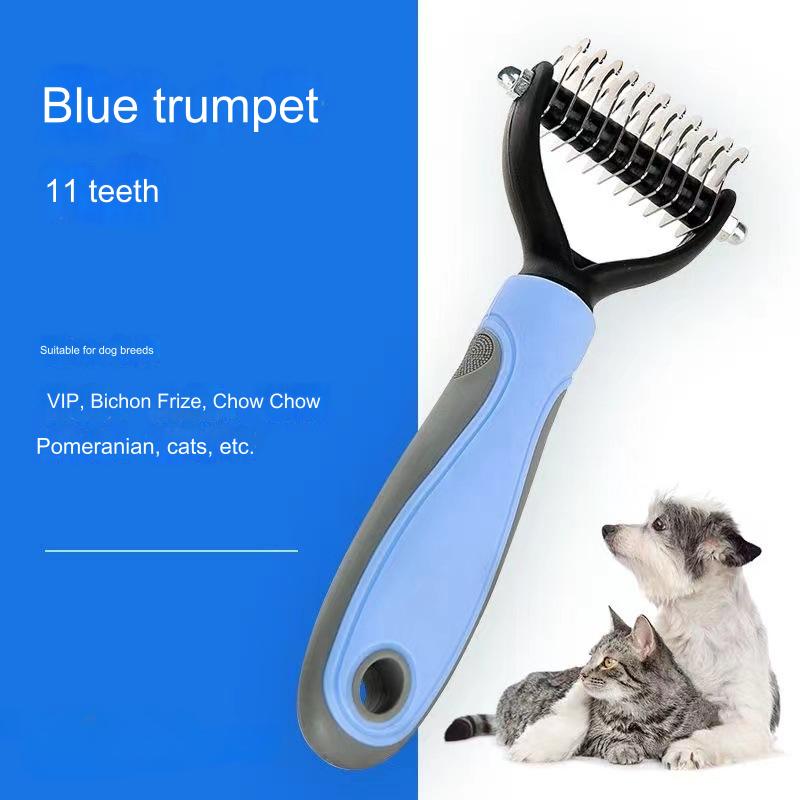 Pet Hair Remover Brush Dogs Fur Trimming Pet Grooming Tool For Matted Long Hair Curly Pet Deshedding Cat Brush